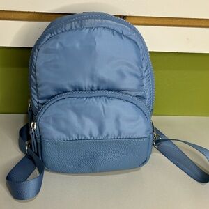 Mini Puffer Backpack Handbag Blue